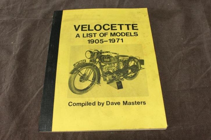 Velocette a list of models 1905 - 1971 by Dave Masters, Boeken, Motoren, Gelezen, Ophalen of Verzenden