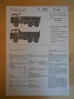 GINAF F275 6x6 Technische Specificatie folder 1980, Ophalen, Zo goed als nieuw, Overige merken, GINAF