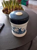 Willem II Opaline Tabakspot Delfts Blauw, Ophalen of Verzenden, Gebruikt, Glas, Pot, Bus of Blik