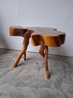 Vintage tafel treetrunk boomstam brutalisme retro design, Ophalen, Minder dan 45 cm, 55 tot 75 cm, Overige vormen