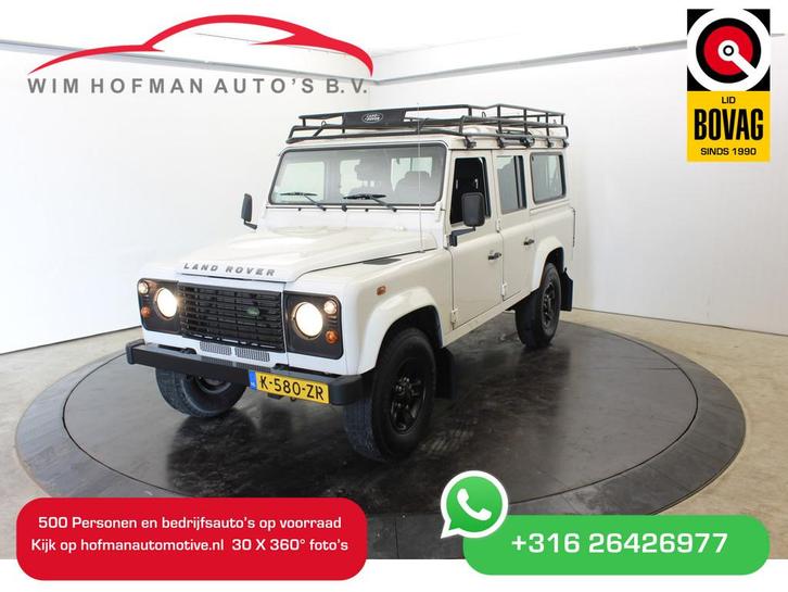 Land Rover Defender 2.4 TD 110 SW E 7 P | 1e Eigenaar | Tops, Auto's, Land Rover, Bedrijf, Te koop, 4x4, Alarm, Lichtmetalen velgen