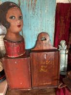 Antieke houten schooltas, Antiek en Kunst, Ophalen of Verzenden