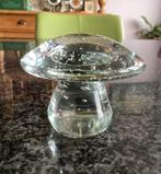 Glas, paddenstoel, bubbels, handgemaakt, vintage, Antiek en Kunst, Antiek | Glas en Kristal, Ophalen