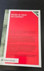 Beleid in tekst en context, Ophalen of Verzenden
