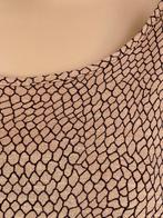 J271 Opus maat 44=L lang shirt top blouse beige/bruin, Beige, Maat 42/44 (L), Ophalen of Verzenden, Zo goed als nieuw