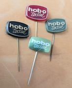 4 hobo textiel speldjes, Verzamelen, Speldjes, Pins en Buttons, Ophalen of Verzenden, Gebruikt, Overige onderwerpen