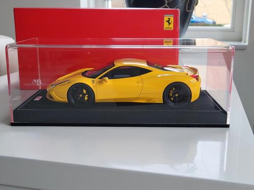 1:18 MR Models Ferrari 458 Speciale #5/99 Giallo Modena BBR, Hobby en Vrije tijd, Modelauto's | 1:18, Zo goed als nieuw, Auto