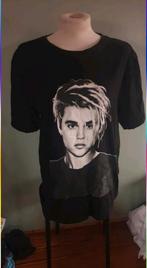 Justin Bieber zwart t-shirt, Kleding | Dames, T-shirts, Maat 38/40 (M), Ophalen of Verzenden, Zo goed als nieuw, Zwart