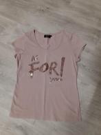 Dames shirt korte mouwen - maat L - roze met pailletten, Kleding | Dames, T-shirts, Maat 42/44 (L), Ophalen of Verzenden, Zo goed als nieuw