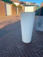 2x Plantenbakken - wit kunststof, Tuin en Terras, Bloembakken en Plantenbakken, Ophalen, Kunststof, Gebruikt, Minder dan 60 cm