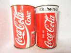 2 oude Stalen COCA COLA Spaarpot Blikjes (340ml), Ophalen of Verzenden, Gebruikt, Gebruiksvoorwerp