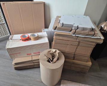 Partij verzenddozen / opvulpapier / brievenbusdozen beschikbaar voor biedingen