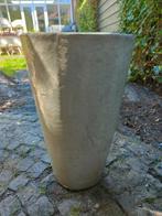 Grijze bloempot, Gebruikt, Rond, Tuin, Aardewerk