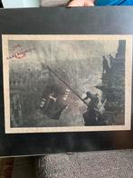 Afbeelding oorlog hakenkruis 35x26,5 cm, Antiek en Kunst, Ophalen