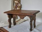 Oud houten krukje bankje voetenbankje vensterbankje opstapje, Antiek en Kunst, Curiosa en Brocante, Ophalen of Verzenden