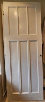 Witte houten paneeldeuren te koop, Doe-het-zelf en Verbouw, Deuren en Horren, Minder dan 80 cm, Binnendeur, Ophalen of Verzenden