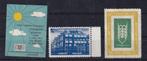 X113A) 3x vignet NL oa Utrecht Hotel de Pays-Bas, Postzegels en Munten, Postzegels | Nederland, Ophalen of Verzenden, Na 1940
