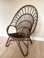 Donker bruine rotan stoel (bohemien japandi style), Nieuw, Riet of Rotan, Bruin, Eén