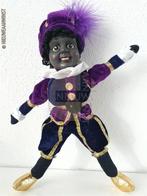 Authentieke etalage zwarte Piet pop - 20cm, paars/blauw, Diversen, Sinterklaas, Verzenden, Zo goed als nieuw
