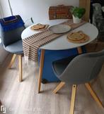 Ronde Eettafel setje, Ophalen, Gebruikt, 100 tot 150 cm, Rond