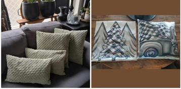 6 kussens lichtgroen tinten beschikbaar voor biedingen