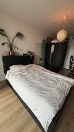 Brimnes Bed 140x200 + Kast - Z.G.A.N., Huis en Inrichting, Slaapkamer | Bedden, Ophalen, Zwart, Tweepersoons, 140 cm
