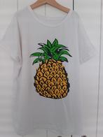 Shirt met ananas print, Kleding | Dames, T-shirts, Ophalen of Verzenden, Wit, Zo goed als nieuw, Maat 36 (S)