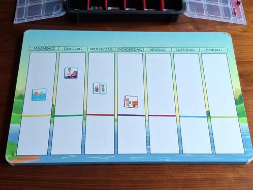 Planbord Weekplanner kinderen - met magneten! gelakt staal, Huis en Inrichting, Woonaccessoires | Memoborden, Gebruikt, Magneetbord