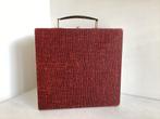Vintage Platenkoffertje voor singles rood/grijs, Ophalen of Verzenden, Huis en Inrichting