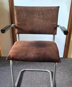 Vier degelijke eetkamerstoelen, Ophalen, Gebruikt, Bruin, Design