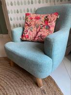 Fauteuil zeegroen, Huis en Inrichting, Fauteuils, Ophalen, Gebruikt, Stof
