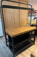 Ikea keukeneiland incl. Rek en 2 barkrukken, Ophalen, 50 tot 100 cm, Zo goed als nieuw, Minder dan 100 cm