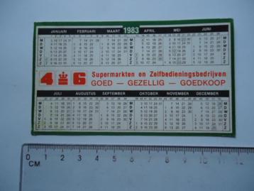 sticker oud 4=6 Supermarkt winkel super 1983 retro beschikbaar voor biedingen