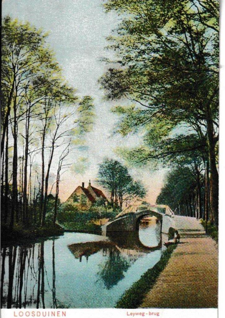 LOOSDRECHT - LEYWEG/BRUG, Verzamelen, Ansichtkaarten | Nederland, Ongelopen, Noord-Holland, Ophalen of Verzenden