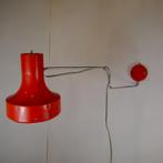 Vintage rode wand lamp Josef Hurka, Huis en Inrichting, Ophalen of Verzenden, Gebruikt, Metaal, Vintage