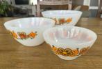 3  mooie Jenaglas schalen, vintage, retro, Caravans en Kamperen, Kampeeraccessoires, Ophalen of Verzenden, Gebruikt