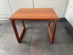 Mooie Scandinavisch Deens teak bijzettafeltje, Huis en Inrichting, Tafels | Bijzettafels, Ophalen, Minder dan 55 cm, Gebruikt