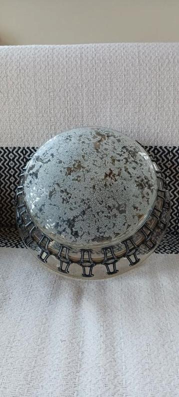 Plafonnière - 30 cm - glas/ vintage beschikbaar voor biedingen