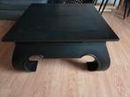 Zwarte houten salontafel, Huis en Inrichting, Tafels | Salontafels, Ophalen, Gebruikt, 50 tot 100 cm, 50 tot 100 cm
