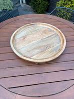 Mango houten dienblad - Diameter 60 cm - Hoogte 6 cm, Ophalen, Zo goed als nieuw, Rond, Hout