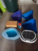 Diverse knaagdier accesoires, toiletjes, zandbak, huisje etc, Ophalen of Verzenden, Gebruikt, Transportkoffer of -box