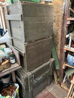 4 legerkisten - munitiekisten, Verzamelen, Militaria | Algemeen, Ophalen, Landmacht, Nederland, Kist of Geocache