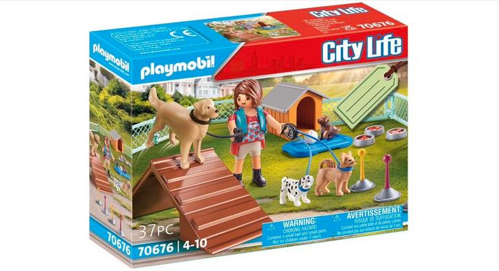 Hondentrainster (70676) & Hondenoppas (70883), Kinderen en Baby's, Speelgoed | Playmobil, Zo goed als nieuw, Complete set, Ophalen