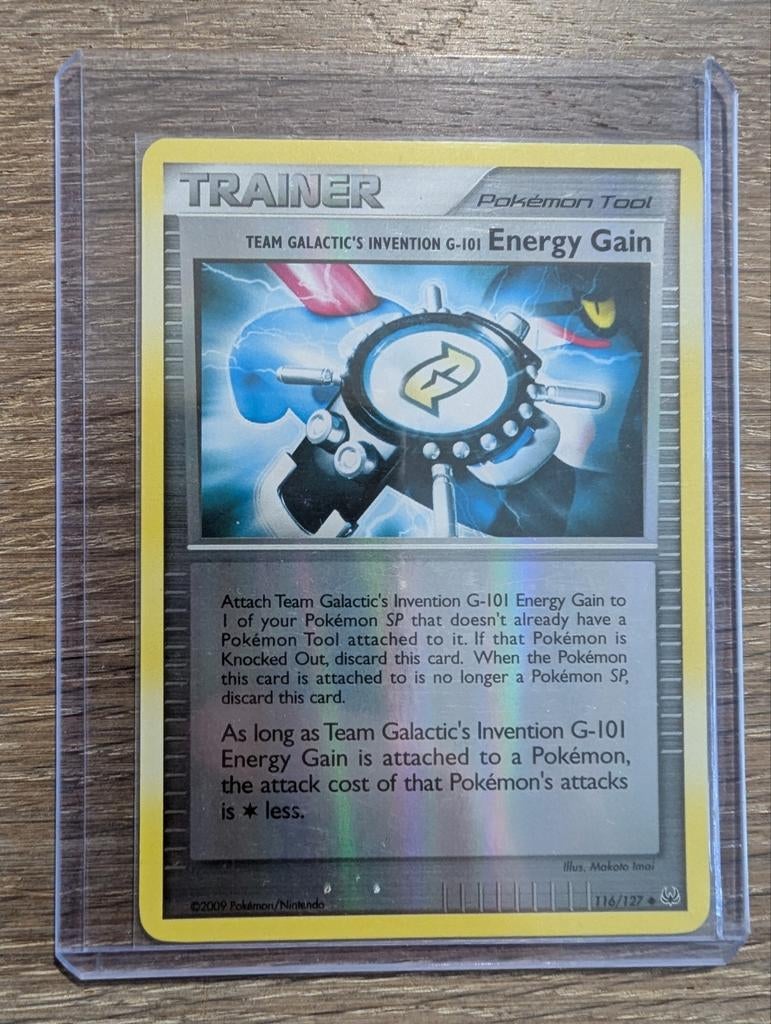 Energy Gain uit Platinum 116/127 Reversed Foil, Ophalen of Verzenden, Zo goed als nieuw, Losse kaart, Foil