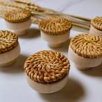 Scandinavische kastknop - Hout met Handbewerkt Rattan, Huis en Inrichting, Almere, JoyClusive, Nieuw, Ophalen of Verzenden