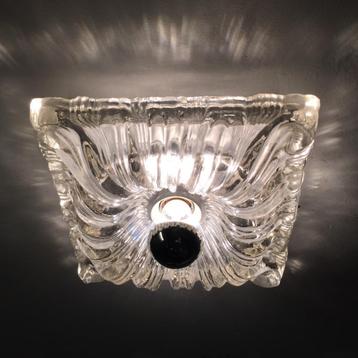 OPRUIMING ice glass plafonniere jaren 60 70 Raak Staff RZB beschikbaar voor biedingen