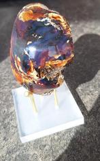 amber barnsteen indonesie *patronen* 92gram  met standaard!, Verzamelen, Mineralen en Fossielen, Ophalen of Verzenden, Fossiel