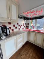 Terrazzo werkblad incl. kasten en zelliges bonte wandtegels., Huis en Inrichting, Keuken | Keukenelementen, Ophalen, Gebruikt