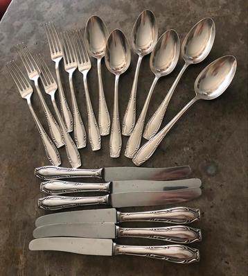 18x Vintage zwaar verzilverde bestek Silber Basis 100 beschikbaar voor biedingen