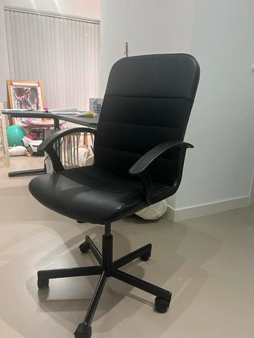 IKEA Bureaustoel Zwart Kunstleer - Almere beschikbaar voor biedingen